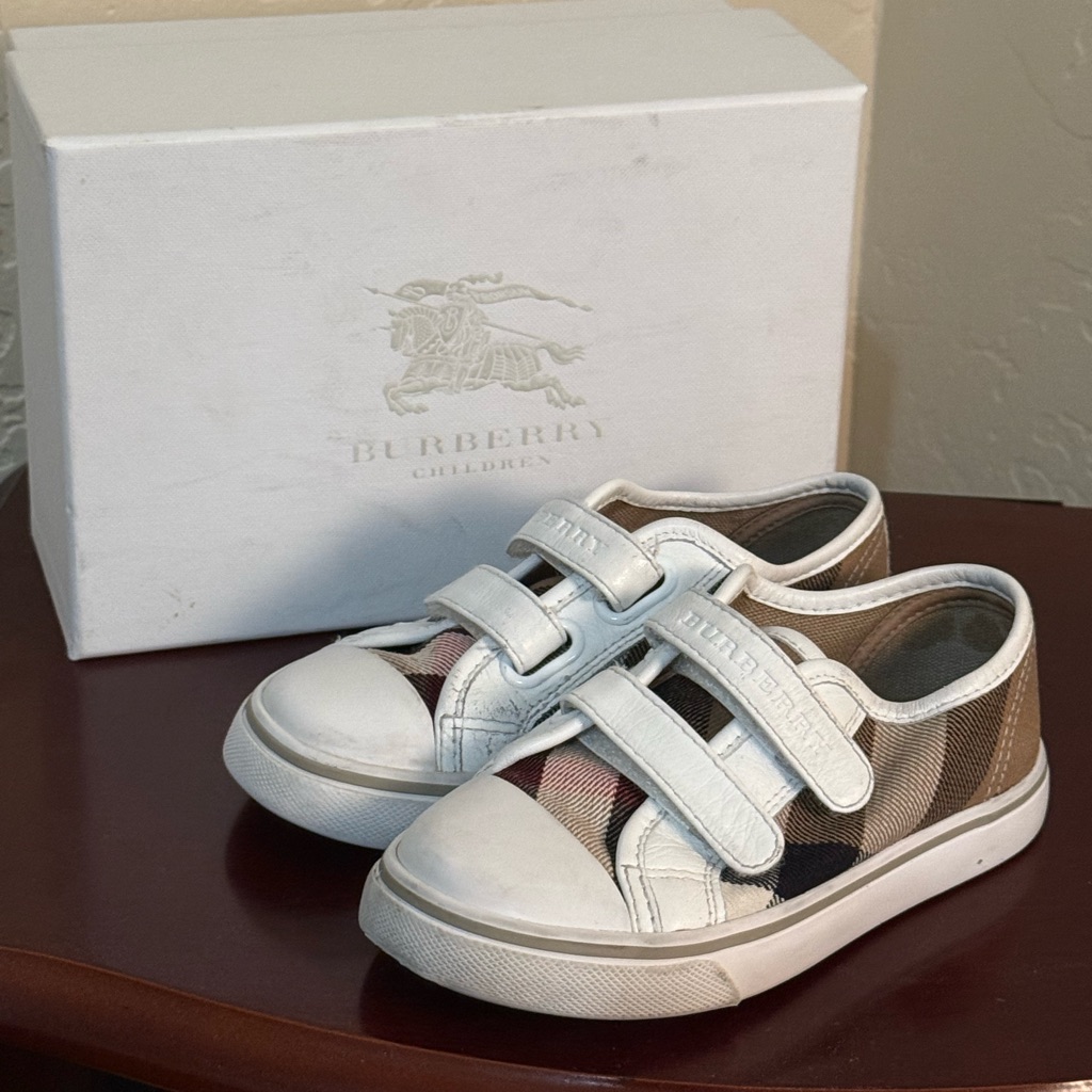 Burberry Kids Plaid Sneakers